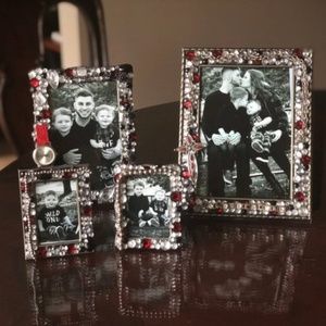Bling it On! Jeweled Pewter Picture Frame Set